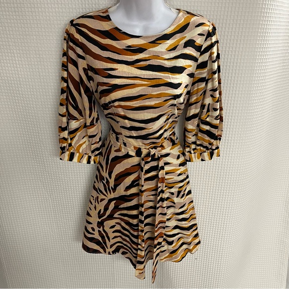 Who What Wear ladies leopard print mini dress size XS (NWT) - Picture 5 of 11